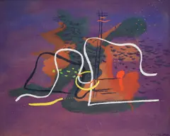 George Papazov, Dominante violette, 1925, gouache on paper