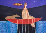 Nusha Goeva, Expectation, oil on canvas