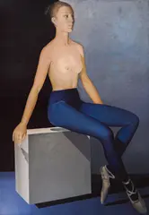 Dimitar Voinov, Ballerina, 1982, oil on plywood