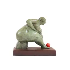 Krasimir Dzhidrov, The apple, bronze on wood