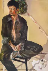 Andreĭ Daniel, Portrait of a man, 1981, oil on canvas