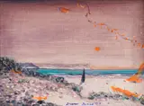 Dolores Dilova, Six states of the beach III, oil on canvas