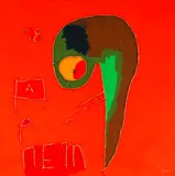 Rosen Rashev-Roshpak, Five, oil and rope on canvas