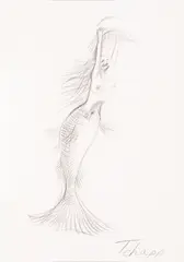 Georgi Chapkanov, Mermaid, pencil on paper
