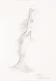 Georgi Chapkanov, Mermaid, pencil on paper