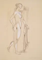 Luben Dimanov, Grace, 2007, pencil and gouache on paper