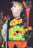 Edmond Demirjian, A walk, collage on paper