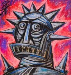Knight by Yoan Leviev, pastel on paper, sold Nov 2025