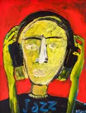 Nikolay Totev, Music lover, 2024, acrylic on canvas