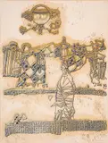 David Peretz, Composition, 1976, serigraphy