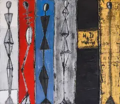 Kolio Karamfilov, Herringbone, acrylic on canvas