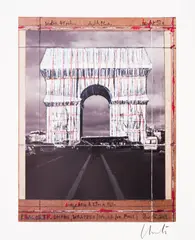 Christo, The Arc de Triomphe, offset lithography