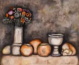 Ivan Ninov, Still life with fruits and flowers, 2006, watercolor on paper