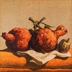 Ivan Stratiev, Still life with pomegranate, 2002, oil on canvas