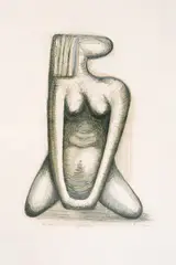 Boyan Raynov, Nude, lithography