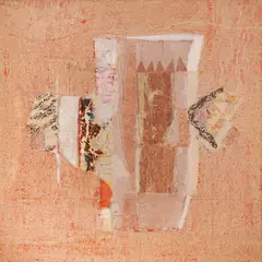 Thrill by Yordan Parushev, 2004, paper and textile on canvas, sold Nov 2025