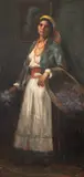 Nicolae Vermont, Frumoasa florăreasă, 1917, ulei pe carton
