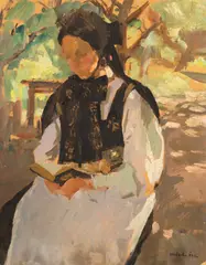 Ipolit Strâmbu, Zi de duminică, 1930, ulei pe carton