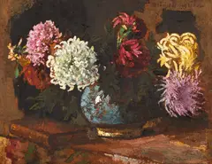 Crizanteme by Octav Băncilă, 1925-1930, ulei pe pânză, sold Oct 2025