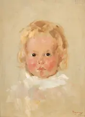Nicolae Grigorescu, Cap de copil (Copilul lui Grămadă), 1880-1900, ulei pe lemn