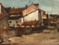 Jean Cheller, Margine de București, ulei pe carton