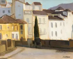 Paul Scorţescu, Peisaj italian, anii '20, ulei pe carton