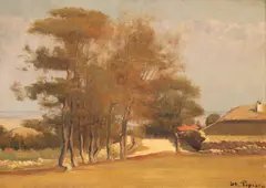 Amiază de vară by Stefan Popescu, anii '20, ulei pe pânză, sold Oct 2025