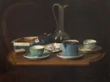 Constantin Daniel Stahi, Natură statică cu tutun si cafea, 1909, ulei pe pânză