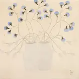 Constantin Piliuță, Albăstrele, 1992, ulei pe pânză