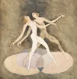Constantin Piliuță, În sincron, 1995, ulei pe pfl
