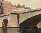Corneliu Baba, Pont Neuf, 1979, ulei pe carton