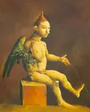 Georges Mazilu, L'ange dubitatif, 2020, acrilic pe pânză
