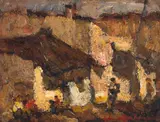 Rudolf Schweitzer–Cumpăna, Acoperișuri dobrogene, anii '60, ulei pe carton