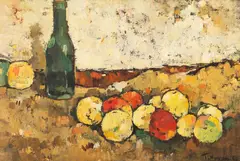 Teodor Harșia, Mere proaspete, 1946, ulei pe pânză