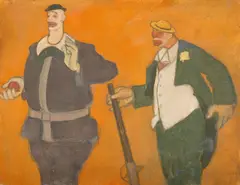 Iosif Iser, Pușca și glonțul, cca. 1910, pastel pe carton