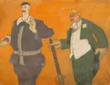 Iosif Iser, Pușca și glonțul, cca. 1910, pastel pe carton