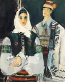 Gheorghe G. Vânătoru, Straie de sărbătoare, anii '70, ulei pe pânză