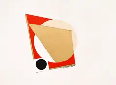 Nikolay Diulgheroff, Geometric composition, collage