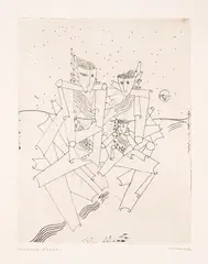 George Papazov, Surrealists characters, 1925, etching