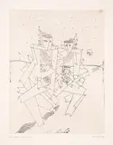 George Papazov, Surrealists characters, 1925, etching