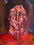 Genko Genkov, Portrait of the artist's mother, 1980s, oil on plywood