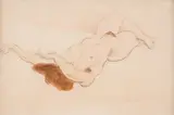 Jules Pascin, Nude, pencil and watercolor on paper