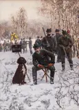 Jaroslav Veshin, Archduke Franz Ferdinand on the hunt, 1891, oil on fiberboard