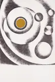 Nikolay Diulgheroff, Cosmos, 1976, lithography and collage