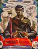 Nayden Petkov, Labour and harvest, 1979, oil on canvas