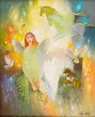 Spring time by Suli Seferov, 2000, oil on canvas, sold Oct 2025