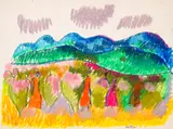Alexander Petrov-Lavandulata, On the field, 1970, pastel on paper