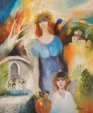 Suli Seferov, By the fountain, 1991, oil on canvas