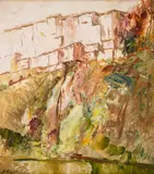 Stoyan Vasilev, Yantra River, oil on cardboard