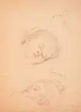 Vasil Stoilov, The Artist's Daughter, 1950, colored pencils on paper